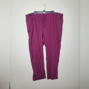 Grey’s Anatomy Scrubs Womens Burgundy Plum Purple Maroon‎ Pants 4XL